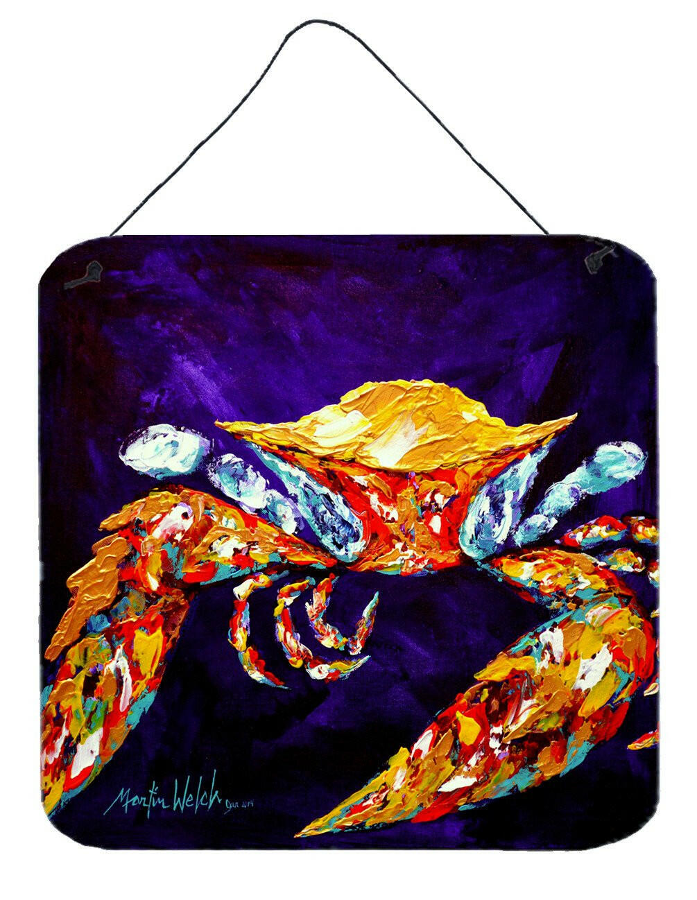 Crab The Right Stuff Aluminium Metal Wall or Door Hanging Prints by Caroline's Treasures