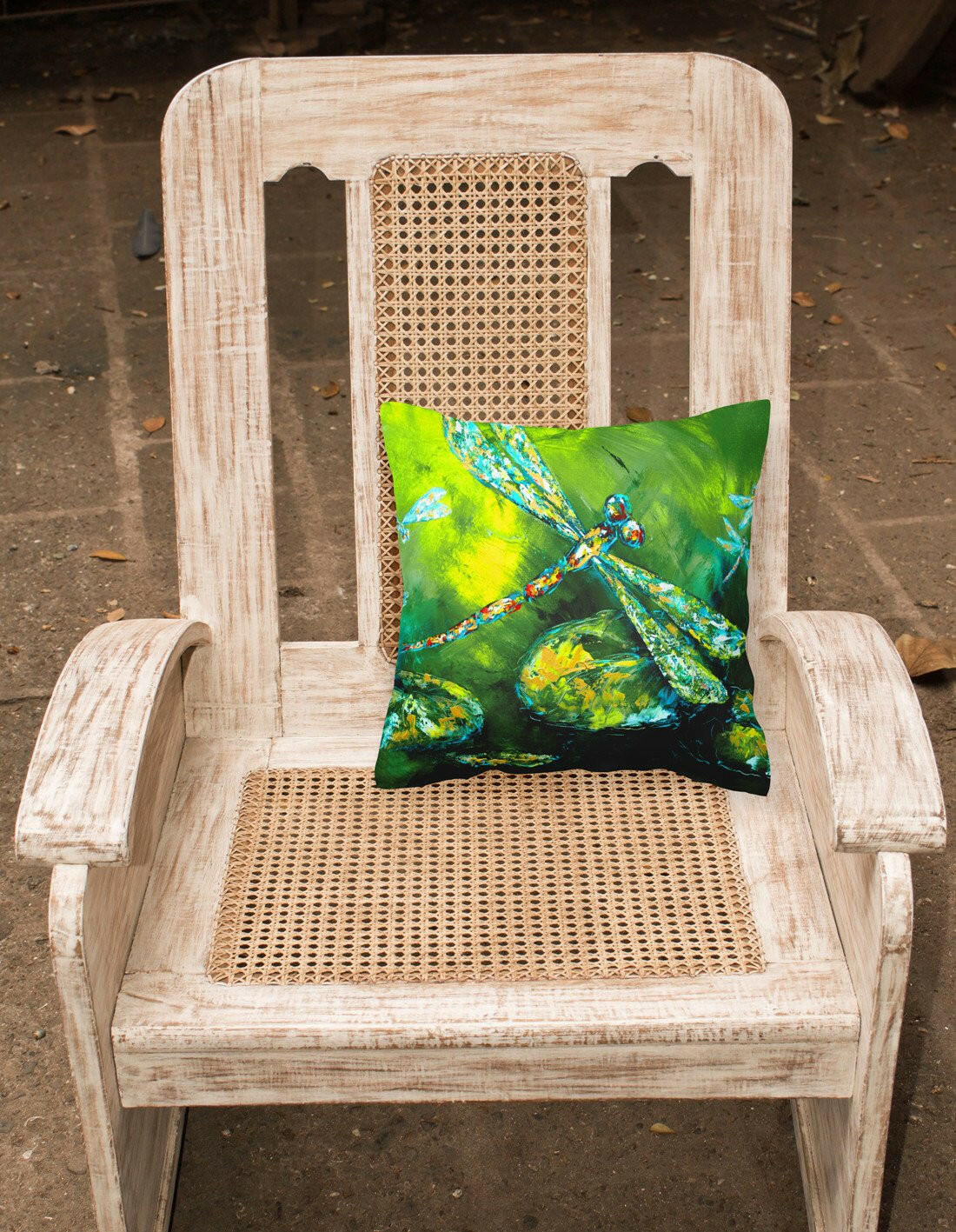 Insect - Dragonfly Summer Flies Canvas Fabric Decorative Pillow MW1128PW1414 by Caroline's Treasures