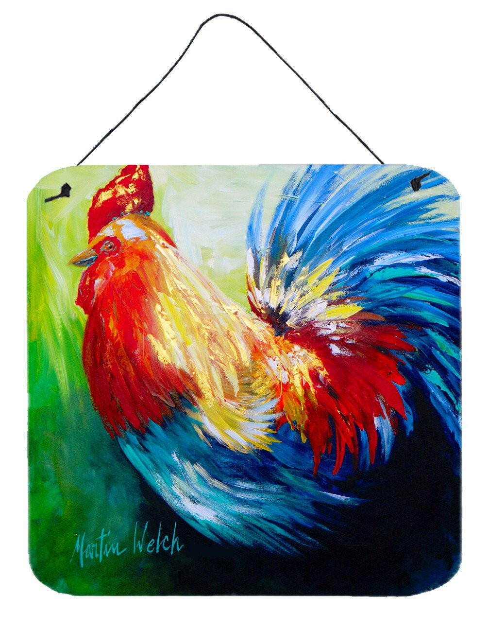 Bird - Rooster Chief Big Feathers Aluminium Metal Wall or Door Hanging Prints by Caroline's Treasures