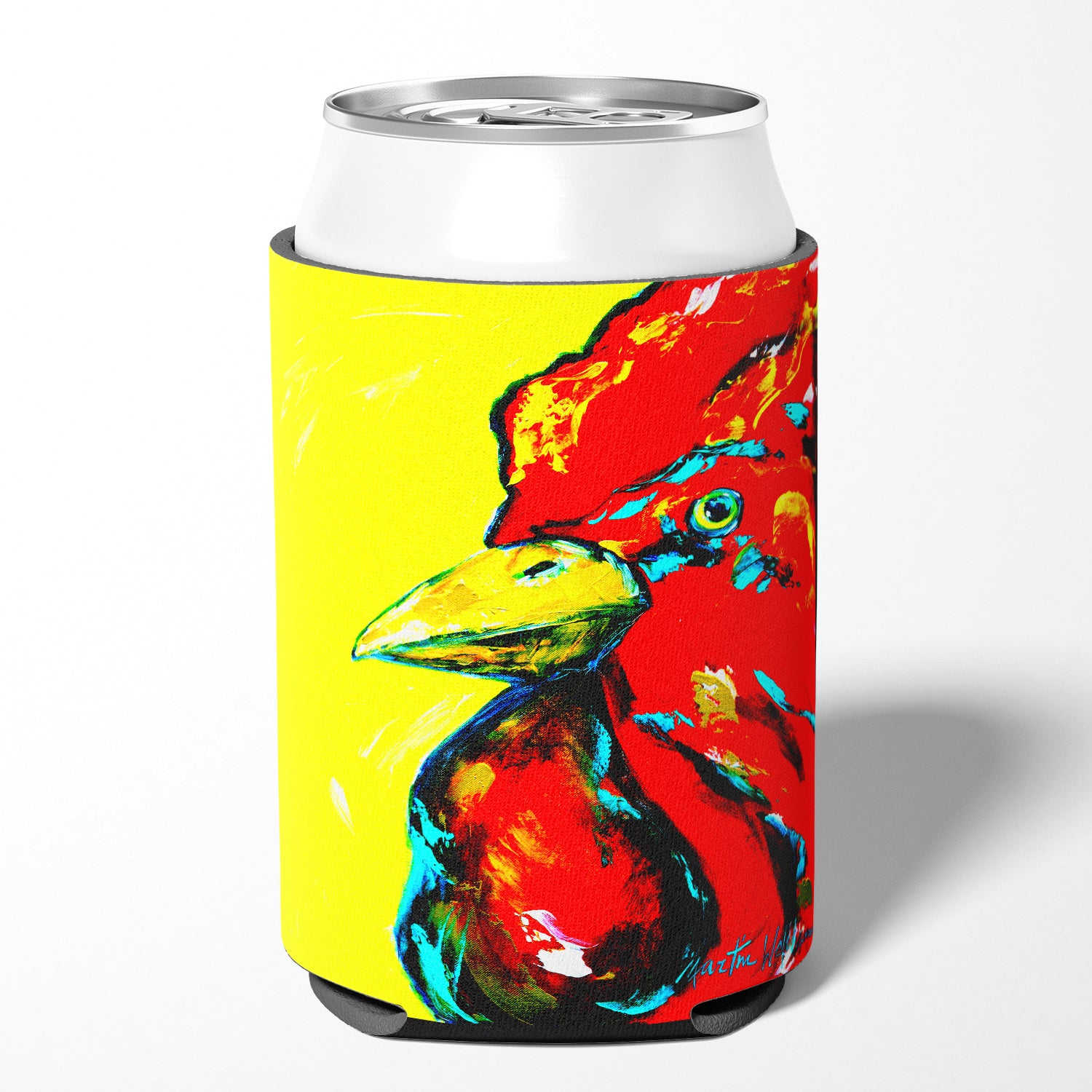 Bird - Rooster Big Head Can or Bottle Beverage Insulator Hugger.