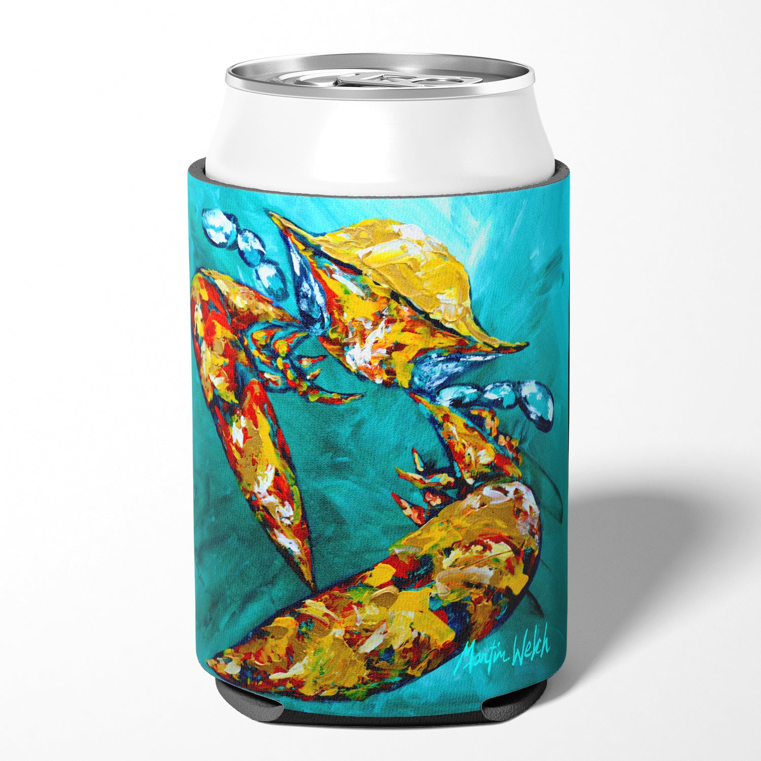 Crab Beam of Light Can or Bottle Beverage Insulator Hugger.