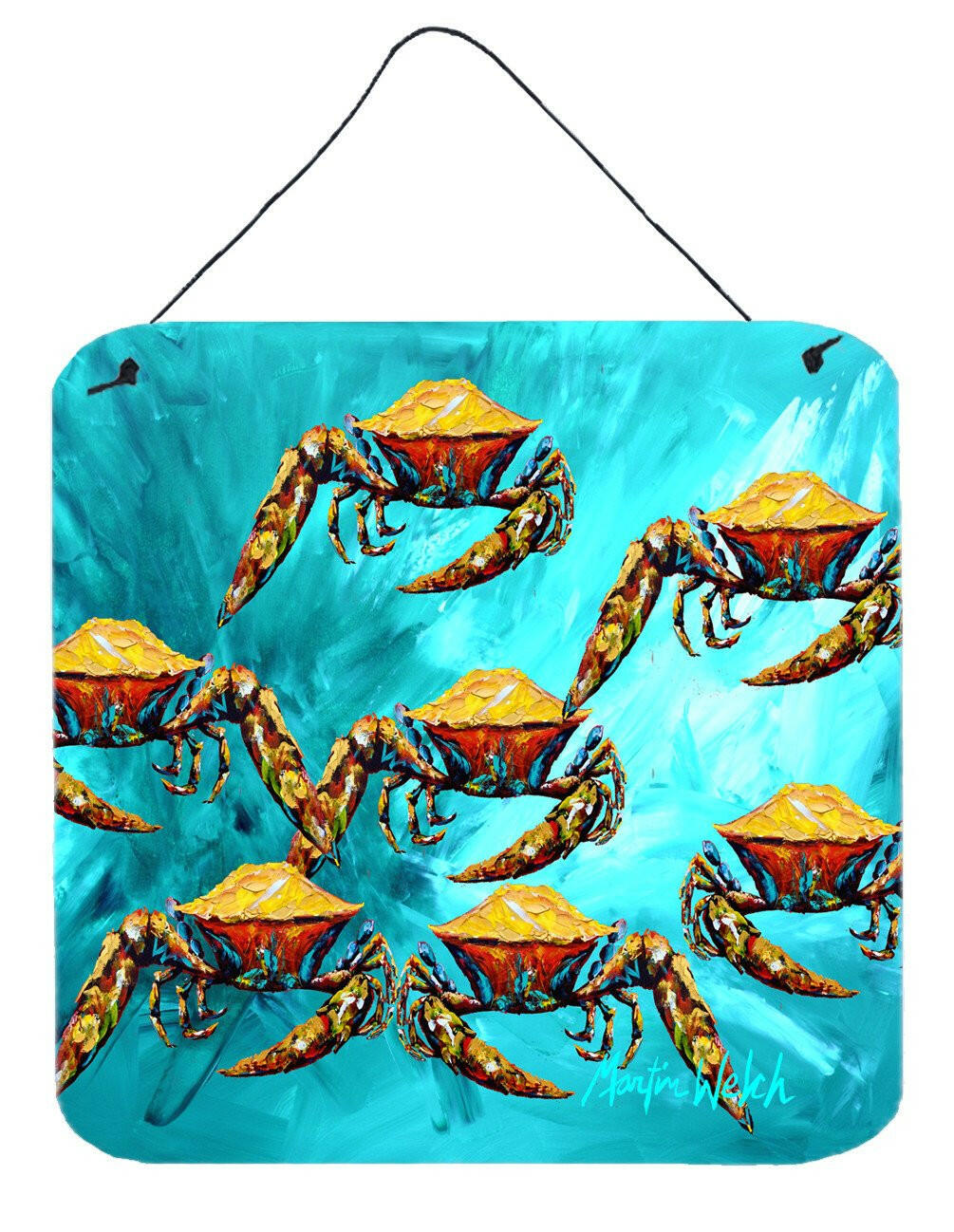 Crab Lotta Crabs Aluminium Metal Wall or Door Hanging Prints by Caroline's Treasures