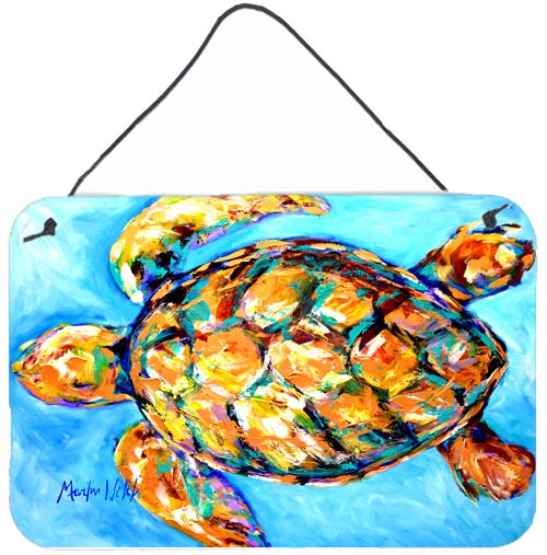 Sand Dance Turtle Aluminium Metal Wall or Door Hanging Prints by Caroline&#39;s Treasures