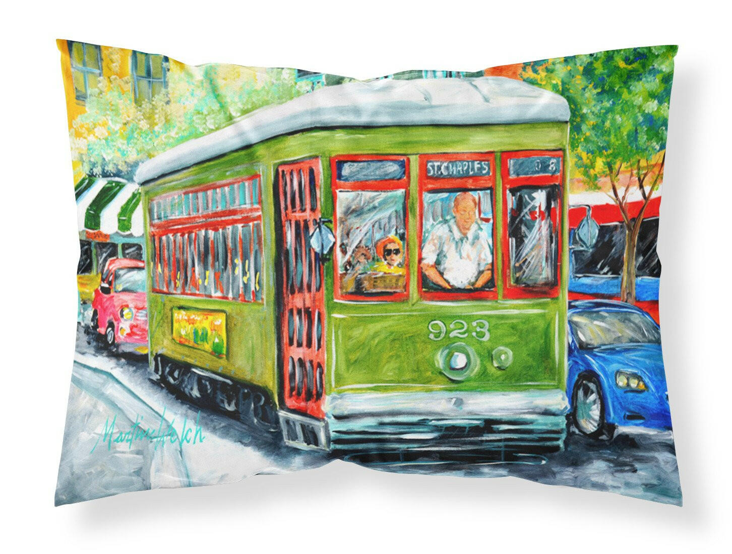 Street Car Moisture wicking Fabric standard pillowcase by Caroline's Treasures