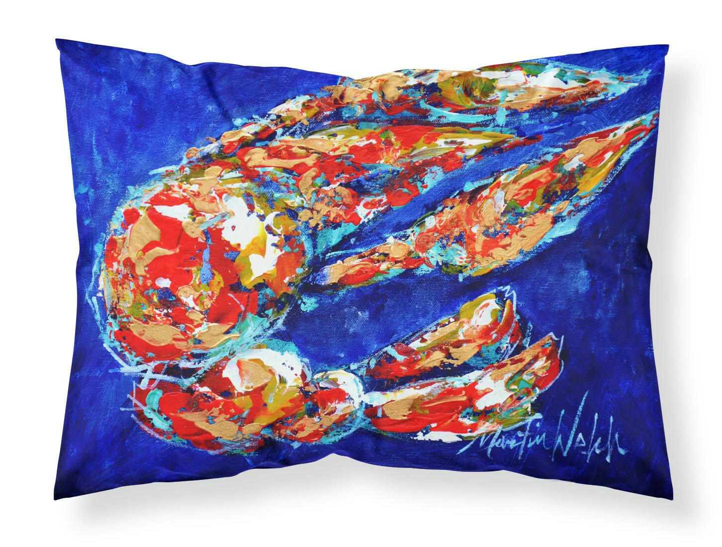 Craw Momma Crawfish Moisture wicking Fabric standard pillowcase by Caroline's Treasures