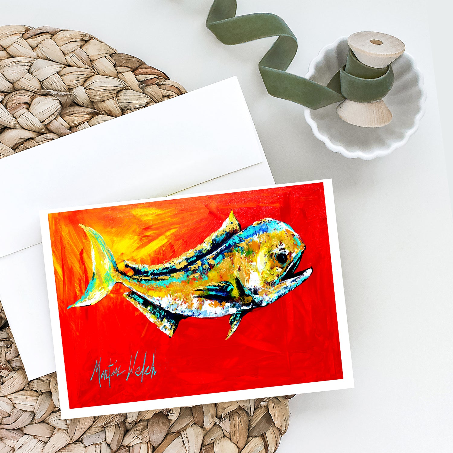 Buy this Danny Dolphin Fish Greeting Cards Pack of 8