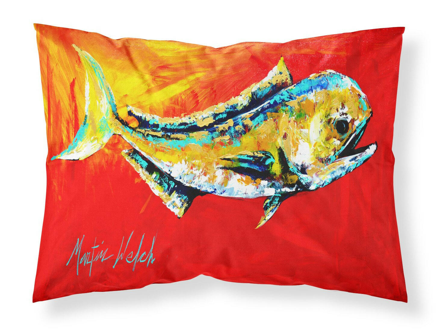 Danny Dolphin Fish Moisture wicking Fabric standard pillowcase by Caroline's Treasures