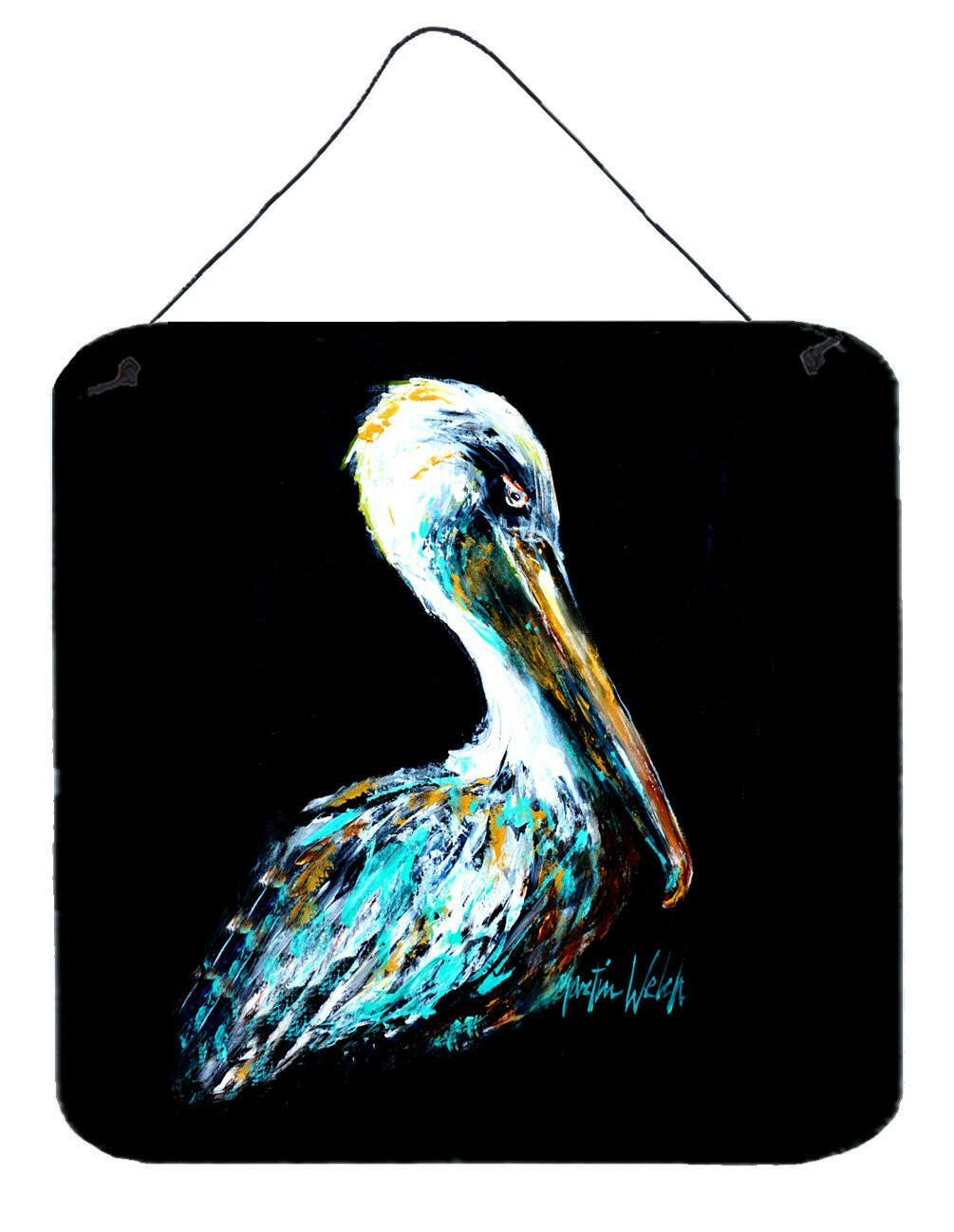 Dressed in Black Pelican Wall or Door Hanging Prints MW1164DS66 by Caroline's Treasures