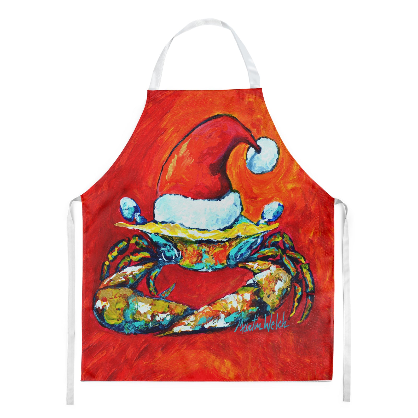 Crab in Santa Hat Santa Claws Apron MW1169APRON - the-store.com