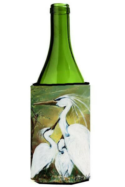 Blessing at Feeding Time Egret Family Wine Bottle Beverage Insulator Hugger MW1186LITERK by Caroline's Treasures