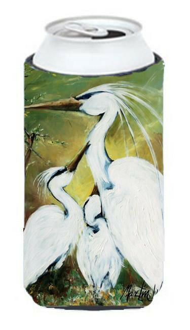 Blessing at Feeding Time Egret Family Tall Boy Beverage Insulator Hugger MW1186TBC by Caroline&#39;s Treasures