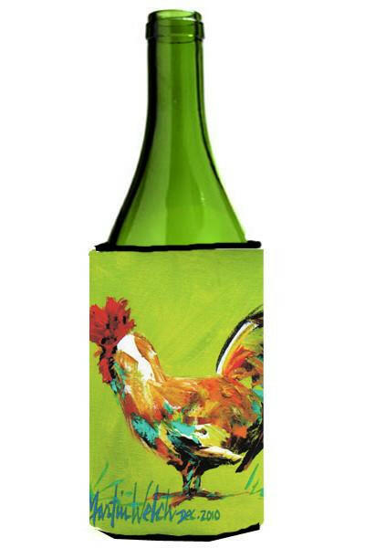 Cockadoo Rooster Wine Bottle Beverage Insulator Hugger MW1192LITERK by Caroline's Treasures