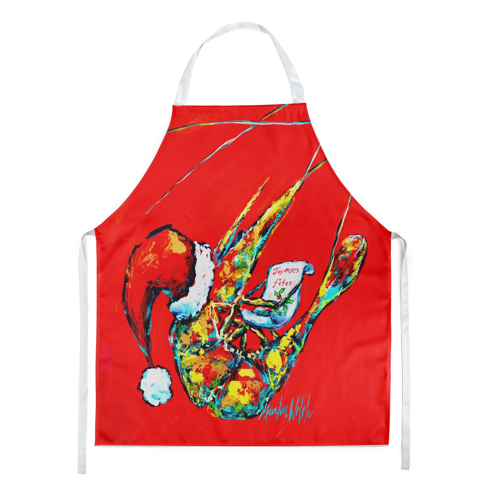 Happy Holidays Shrimp Apron MW1197APRON - the-store.com