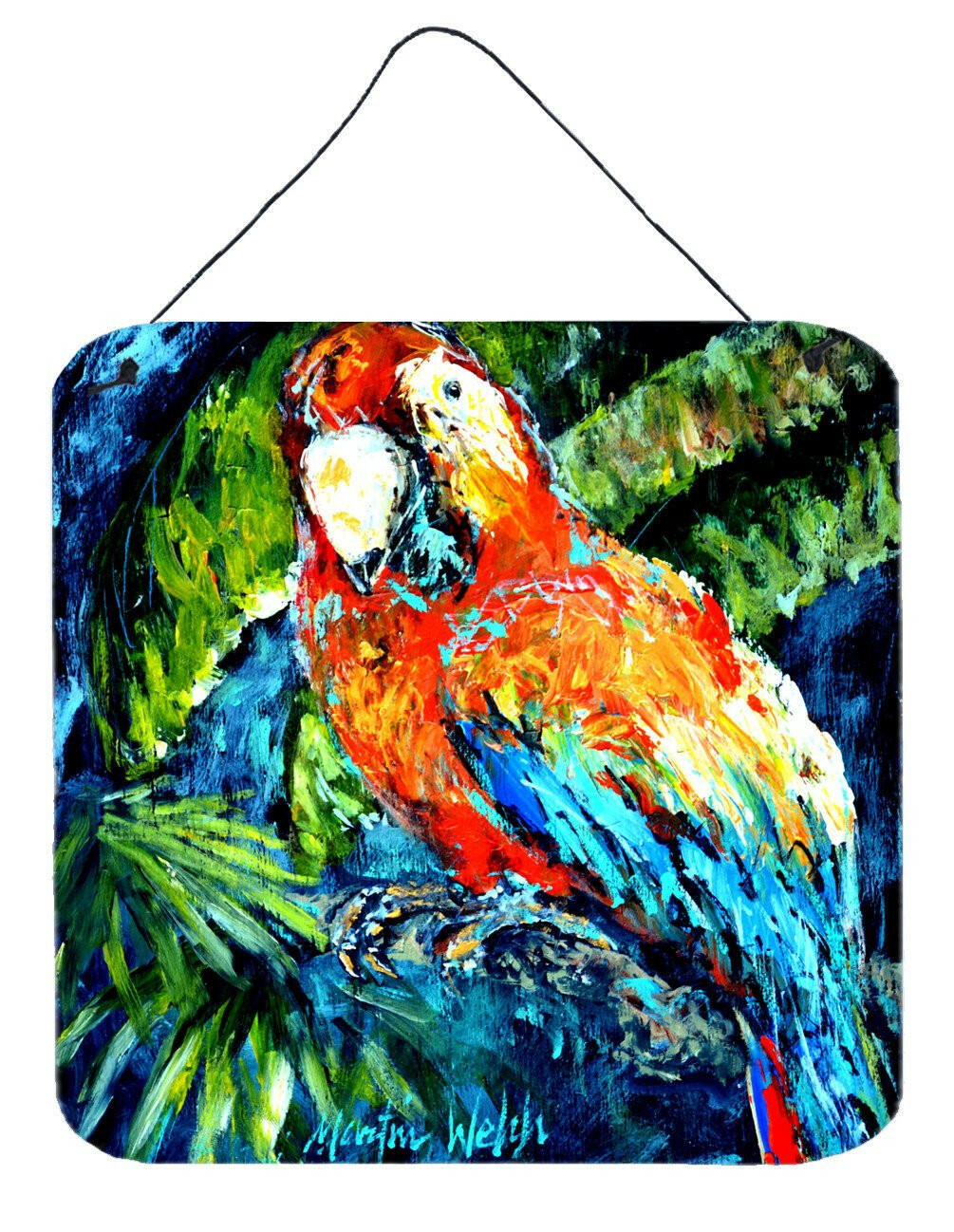 Yo Yo Mama Parrot Wall or Door Hanging Prints MW1204DS66 by Caroline's Treasures