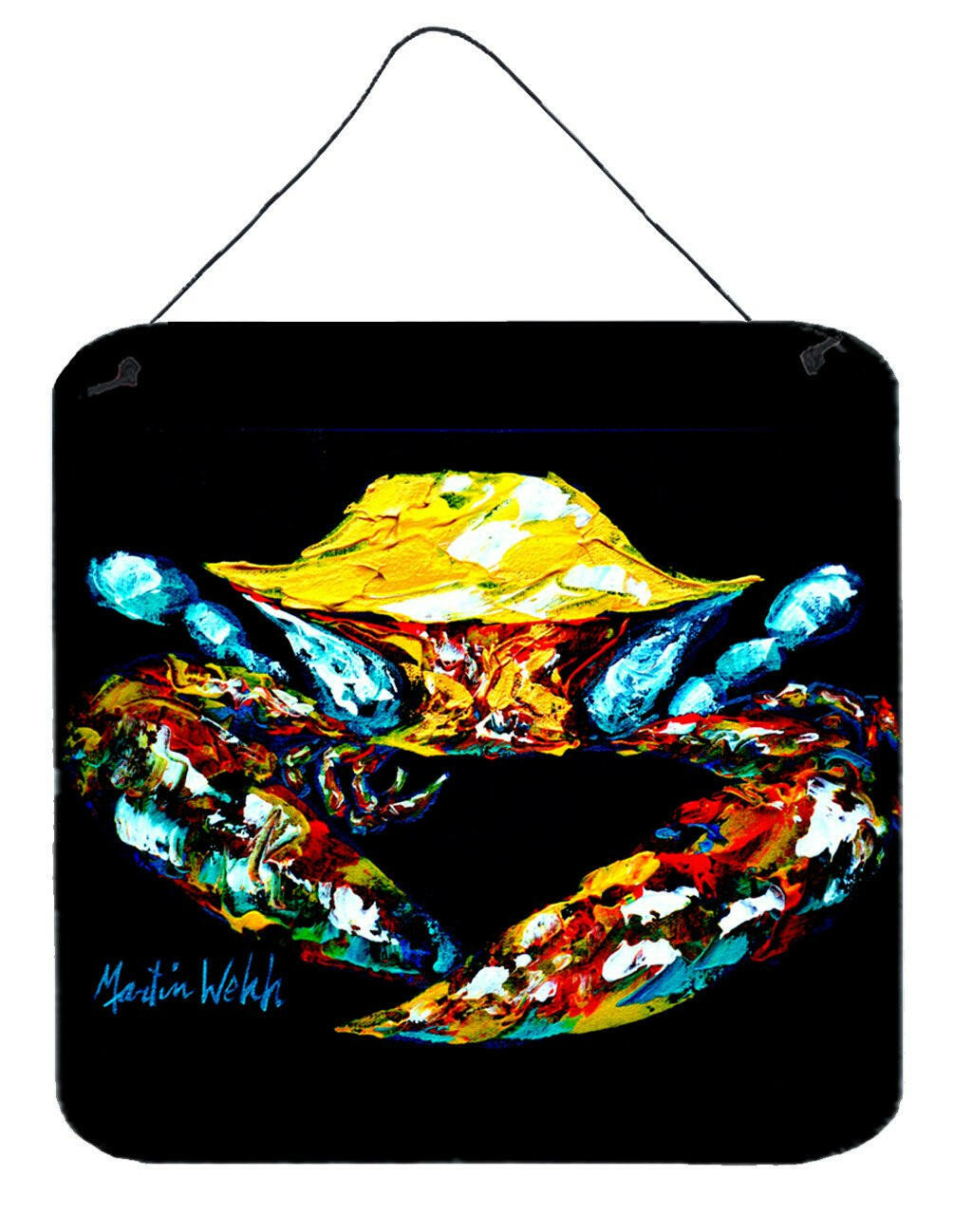 Winner Winner Black Fiddler Crab Wall or Door Hanging Prints MW1205DS66 by Caroline&#39;s Treasures