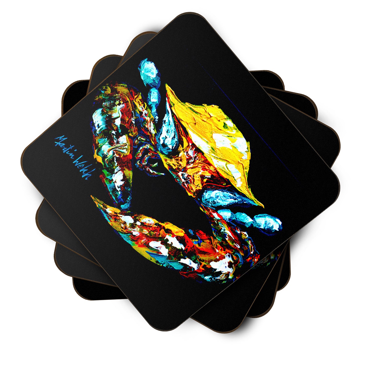 Winner Winner Black Fiddler Crab Foam Coaster MW1205FC - the-store.com