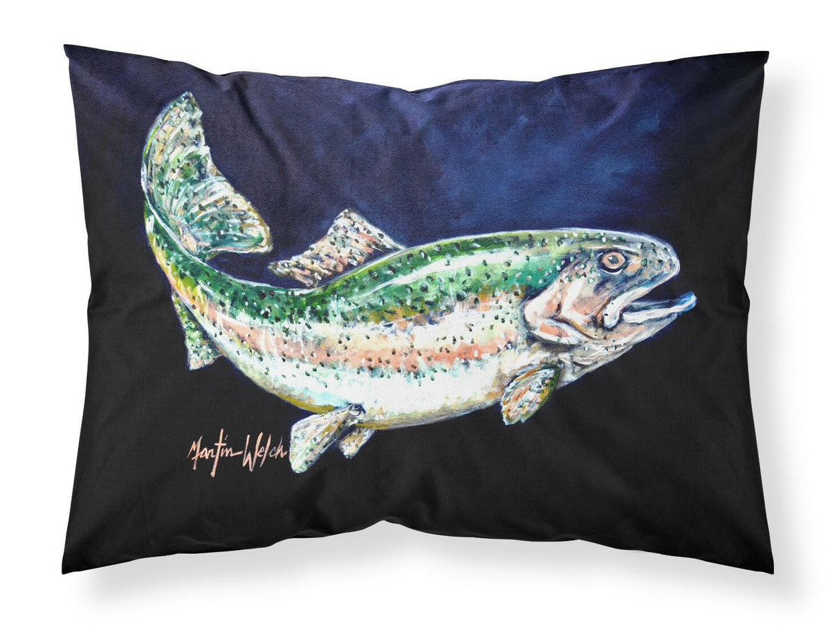 Deep Blue Rainbow Trout Fabric Standard Pillowcase MW1213PILLOWCASE by Caroline&#39;s Treasures