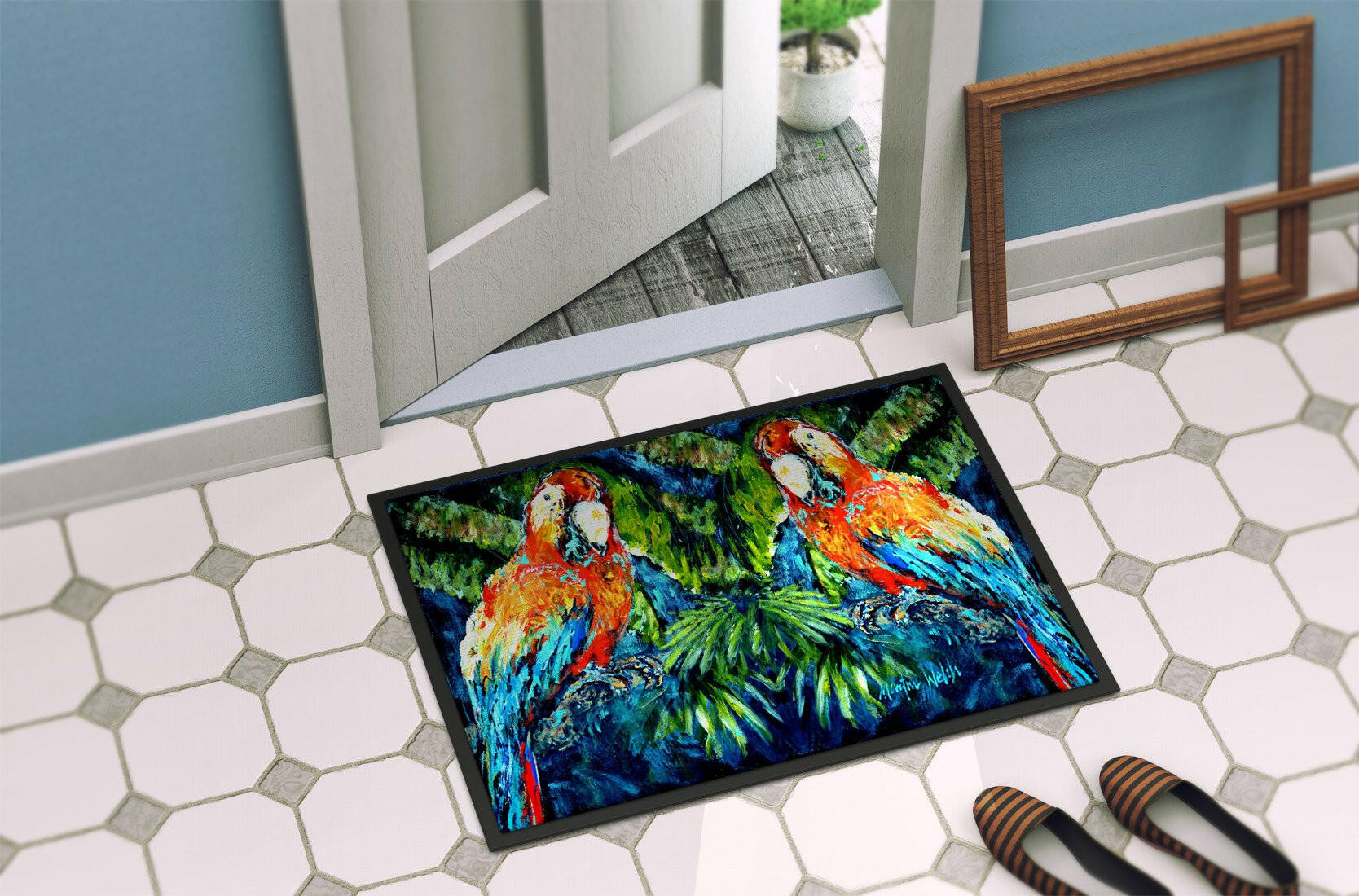 Parrots Yo Yo Mama Indoor or Outdoor Mat 24x36 MW1216JMAT - the-store.com