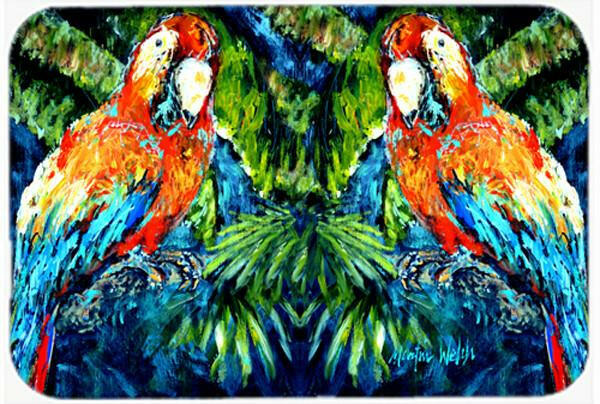 Parrots Yo Yo Mama Glass Cutting Board Large MW1216LCB by Caroline's Treasures