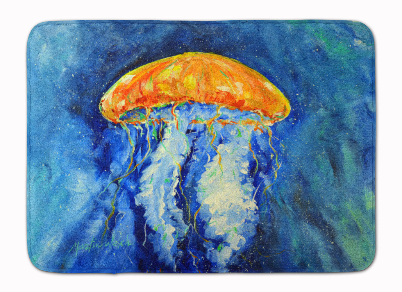 Calm Water Jellyfish Machine Washable Memory Foam Mat MW1223RUG - the-store.com