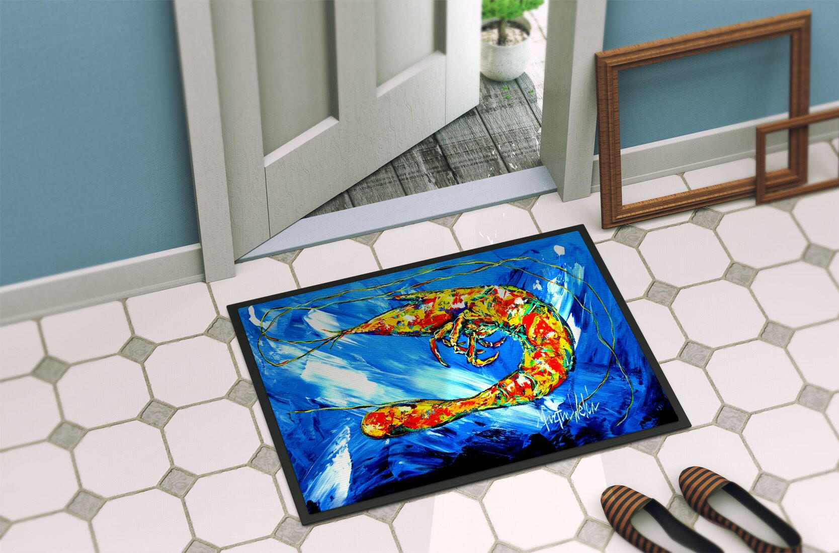 Ice Blue Shrimp Indoor or Outdoor Mat 24x36 MW1226JMAT - the-store.com