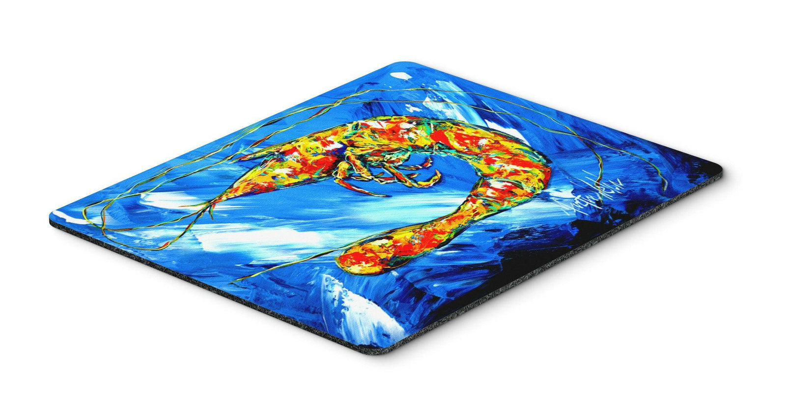 Ice Blue Shrimp Mouse Pad, Hot Pad or Trivet MW1226MP by Caroline's Treasures