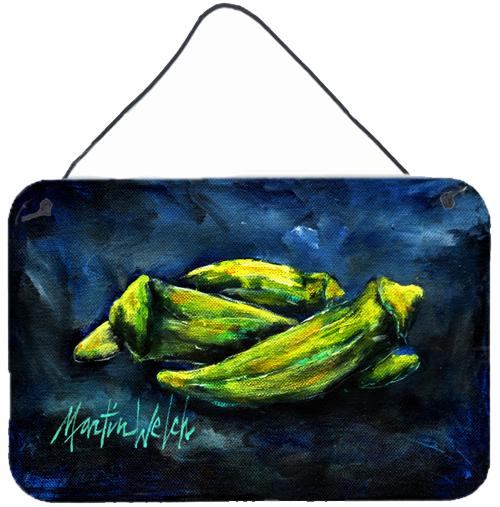 Okra Bleu Wall or Door Hanging Prints MW1229DS812 by Caroline's Treasures