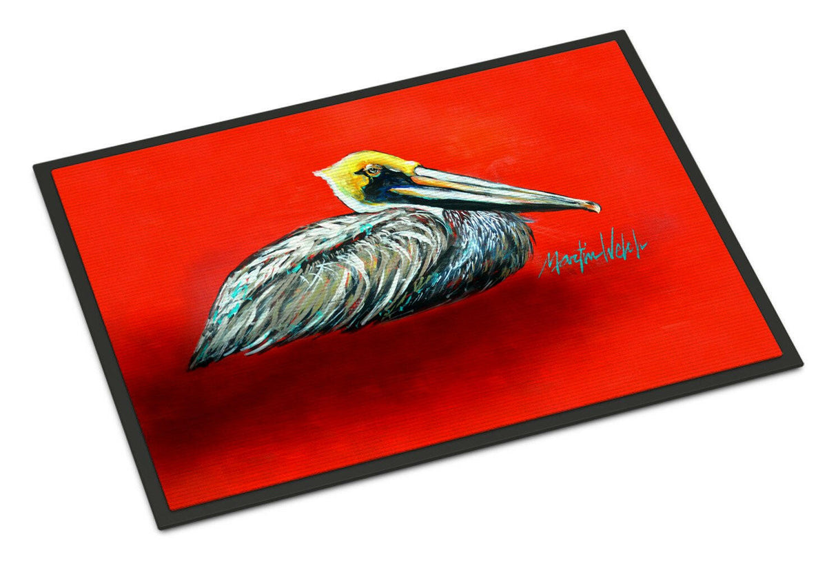 Sitting Brown Pelican Indoor or Outdoor Mat 18x27 MW1232MAT - the-store.com