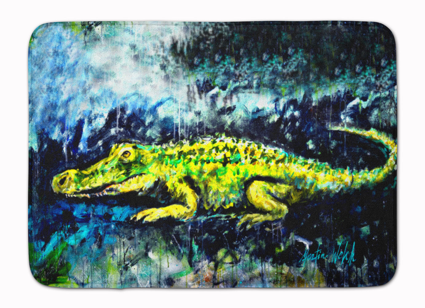 Sneaky Alligator Machine Washable Memory Foam Mat MW1233RUG - the-store.com