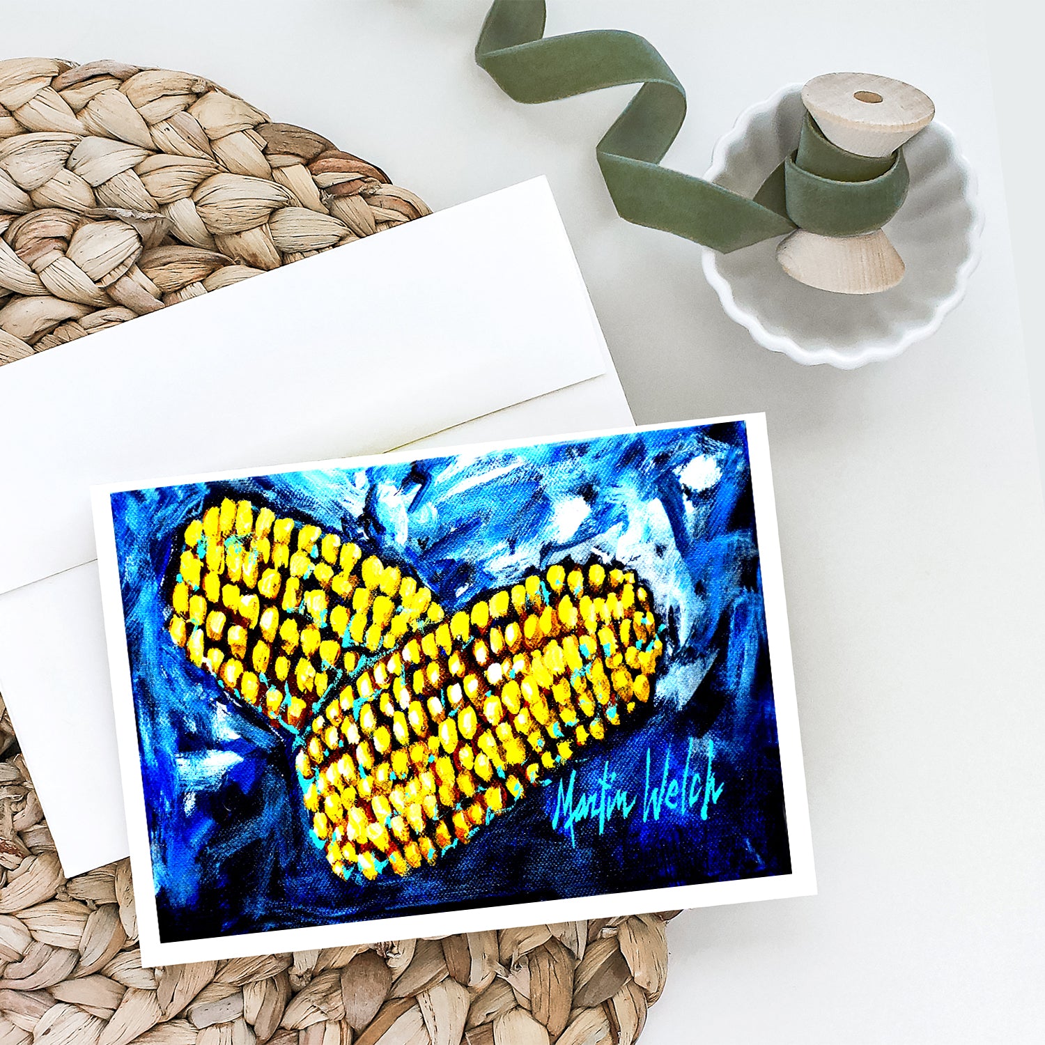 Buy this Two Corn Please Greeting Cards Pack of 8