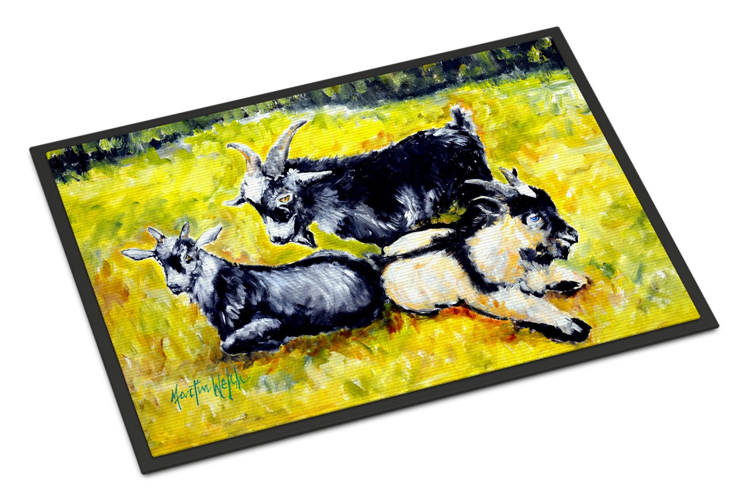 Three Goats Indoor or Outdoor Mat 24x36 MW1266JMAT by Caroline's Treasures