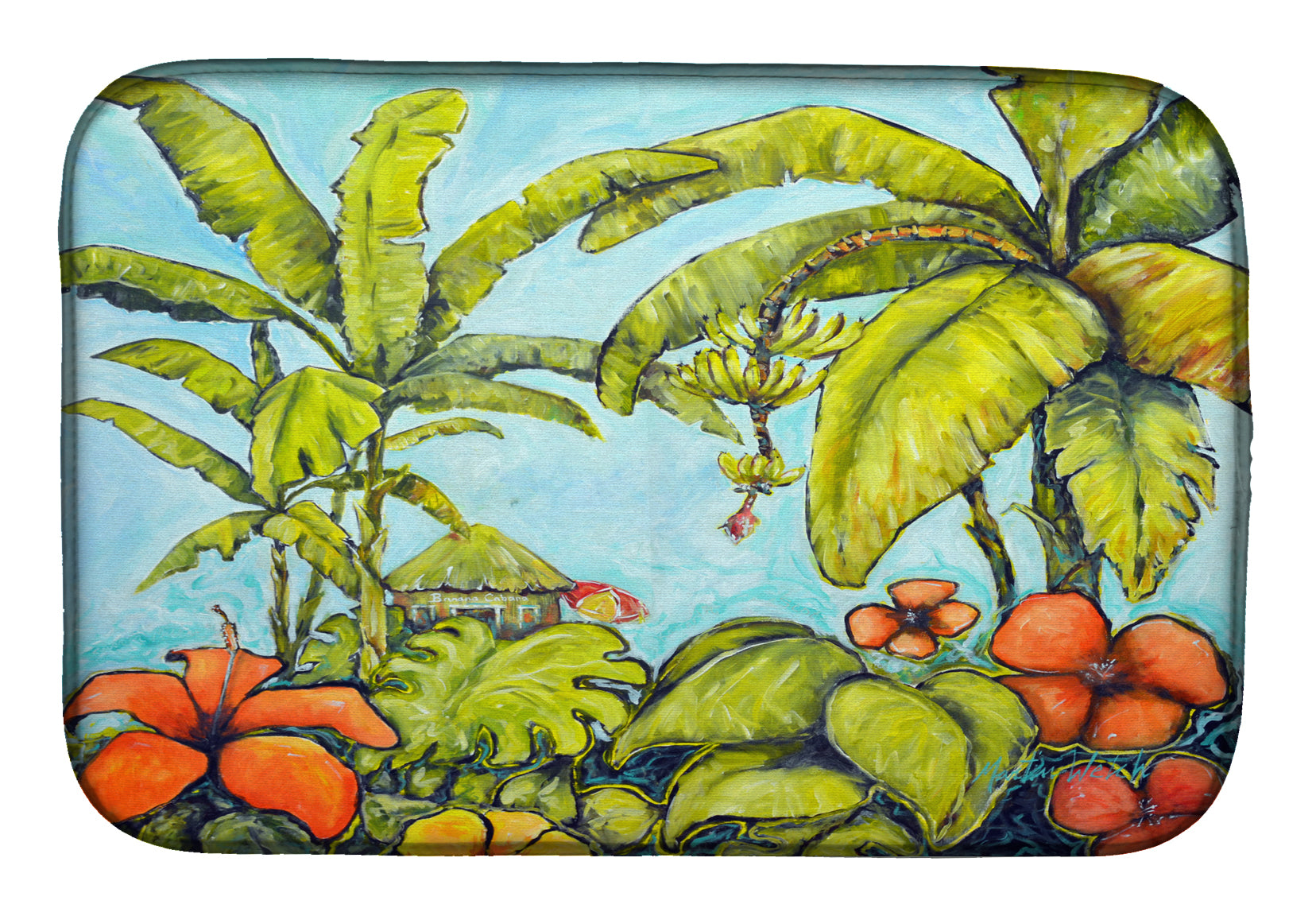 Banana Cabana Dish Drying Mat MW1268DDM  the-store.com.