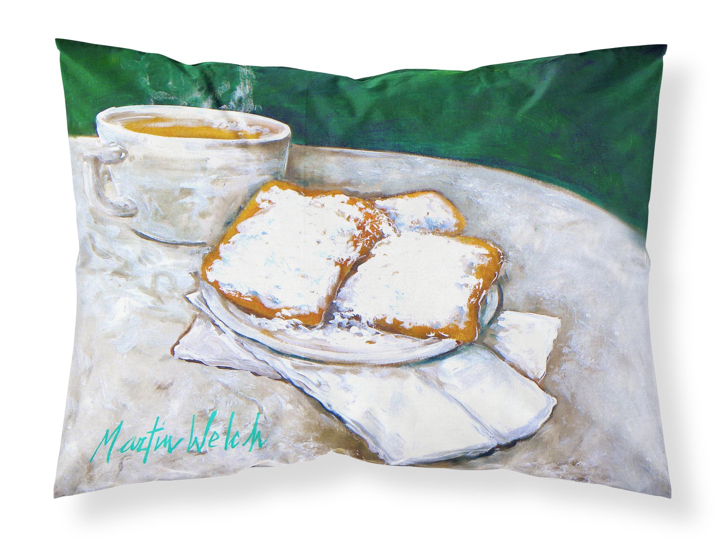 Breakfast Delight Beignets Fabric Standard Pillowcase MW1271PILLOWCASE by Caroline's Treasures