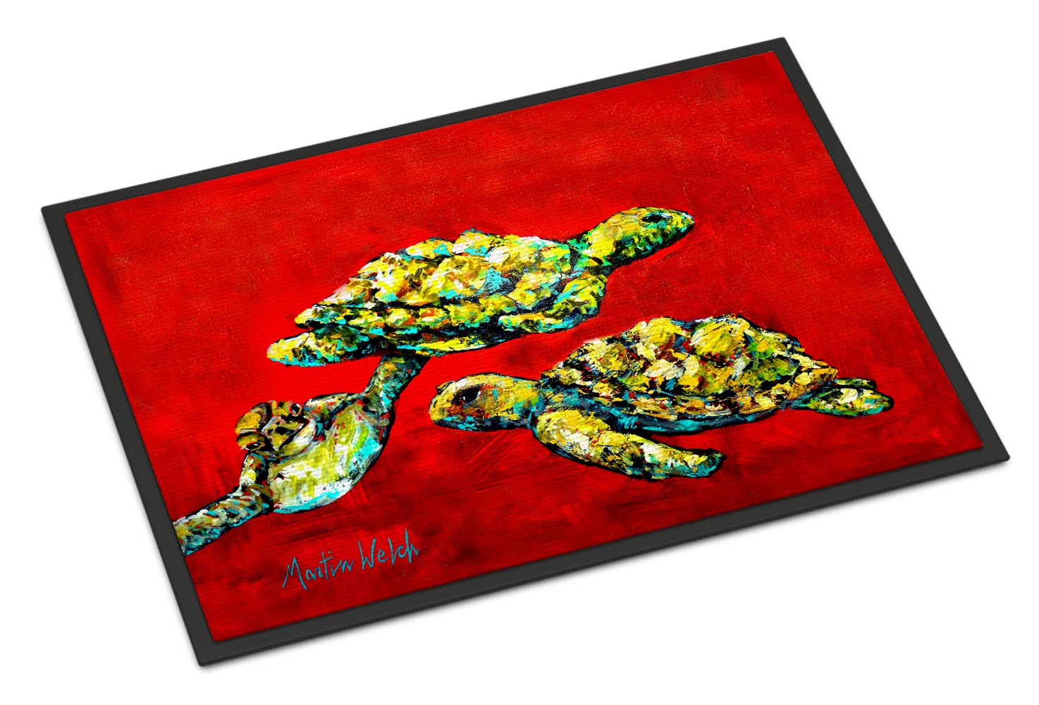 Drifting Home Turtles Indoor or Outdoor Mat 24x36 MW1274JMAT by Caroline's Treasures