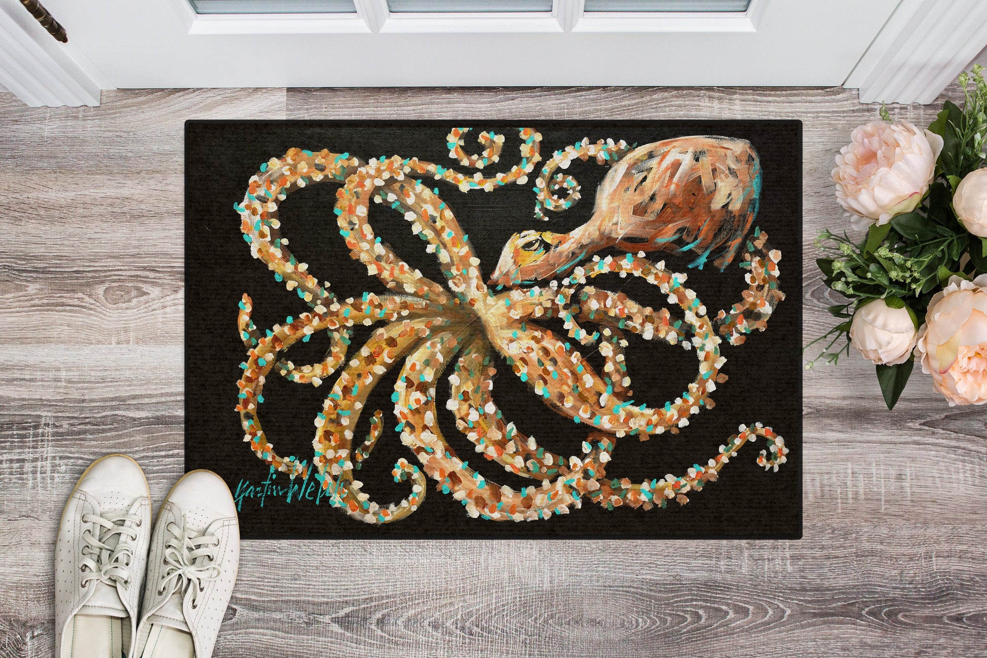 Eye On You Octopus Indoor or Outdoor Mat 24x36 MW1275JMAT by Caroline's Treasures