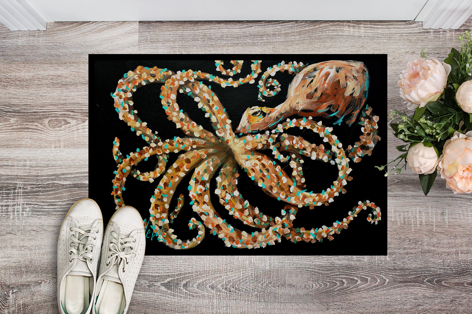 Eye On You Octopus Indoor or Outdoor Mat 18x27 MW1275MAT - the-store.com