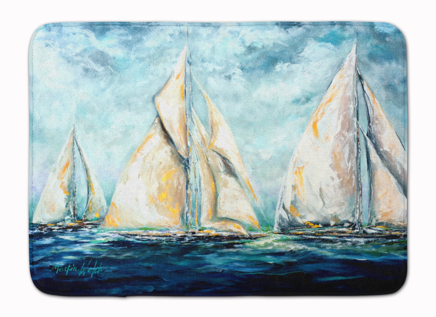 The Last Mile Sail boats Machine Washable Memory Foam Mat MW1283RUG - the-store.com