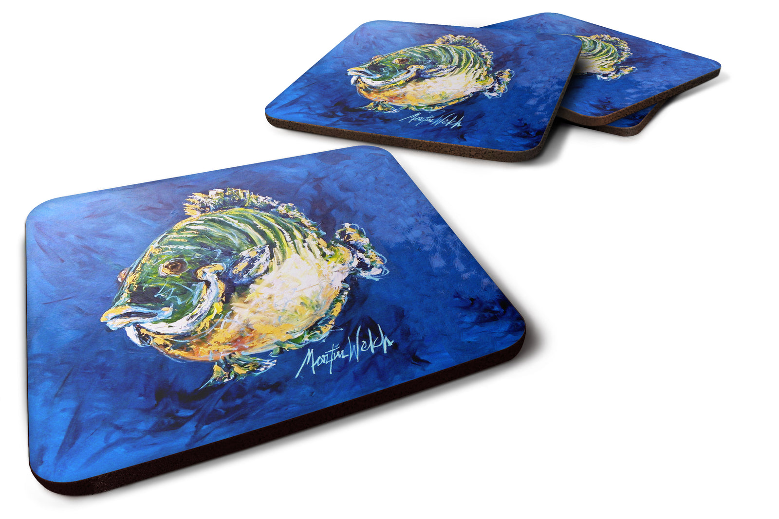 Blue Gill Foam Coaster Set of 4 MW1307FC - the-store.com