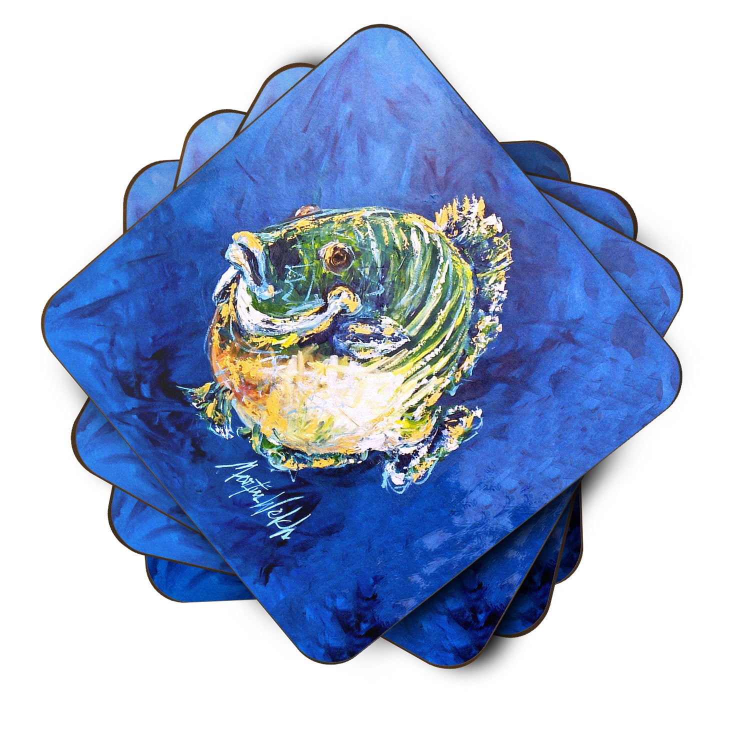 Blue Gill Foam Coaster Set of 4 MW1307FC - the-store.com