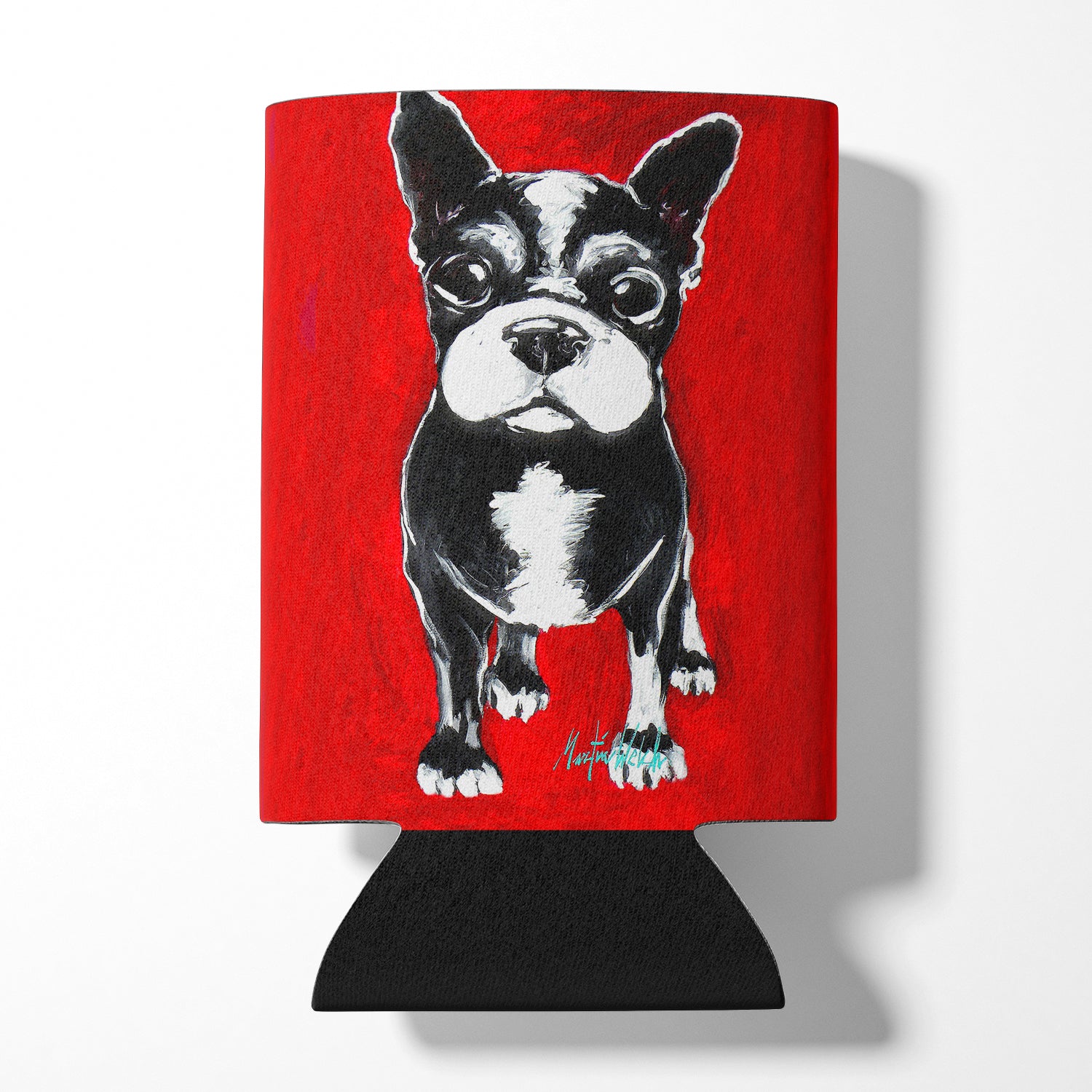 Boston Terrier Runt Can or Bottle Hugger MW1314CC  the-store.com.