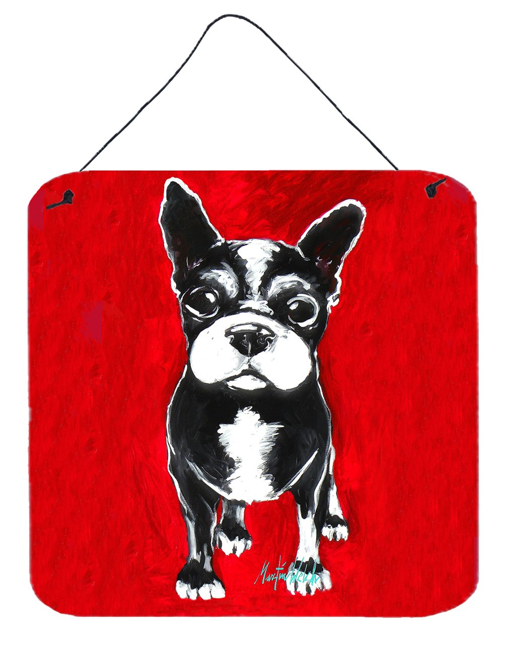 Boston Terrier Runt Wall or Door Hanging Prints MW1314DS66 by Caroline&#39;s Treasures