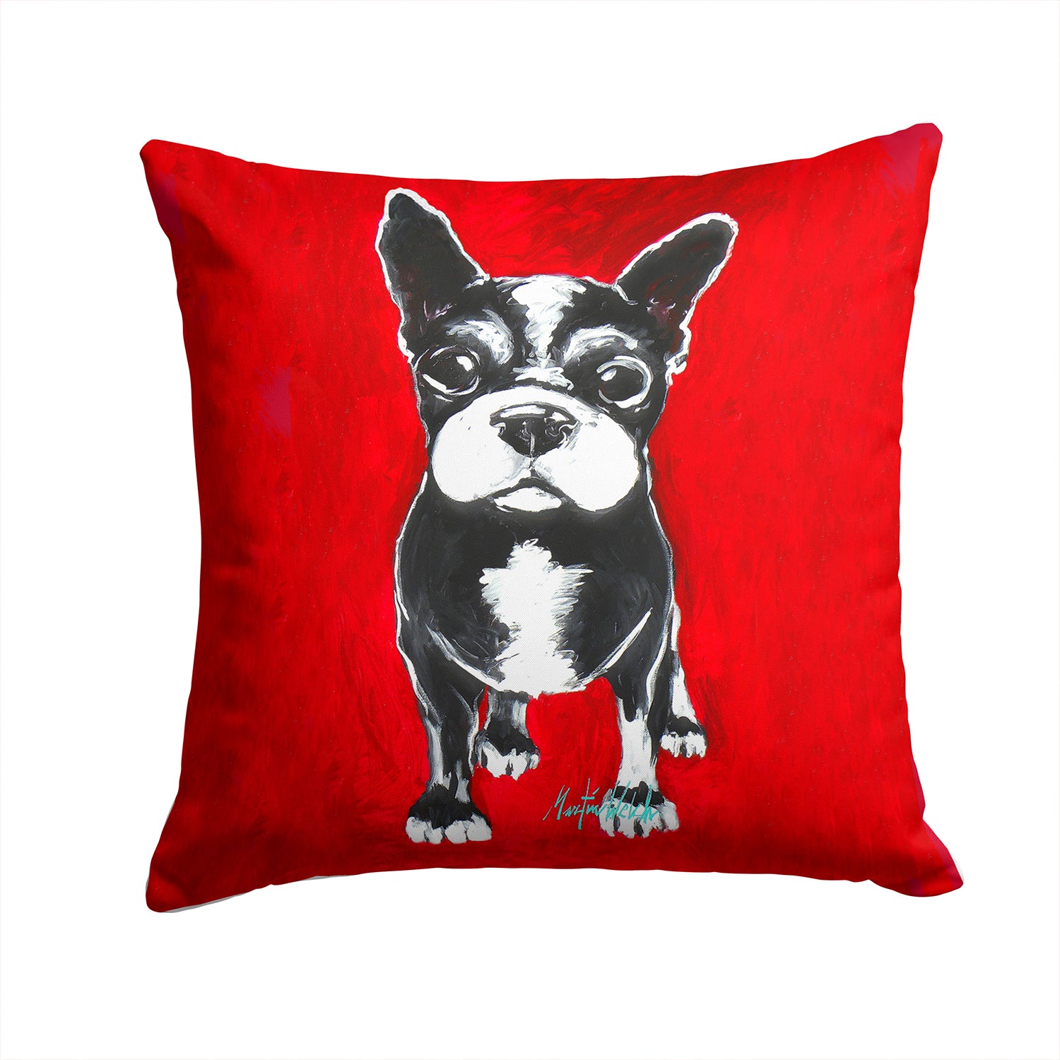 Boston Terrier Runt Fabric Decorative Pillow MW1314PW1414 - the-store.com