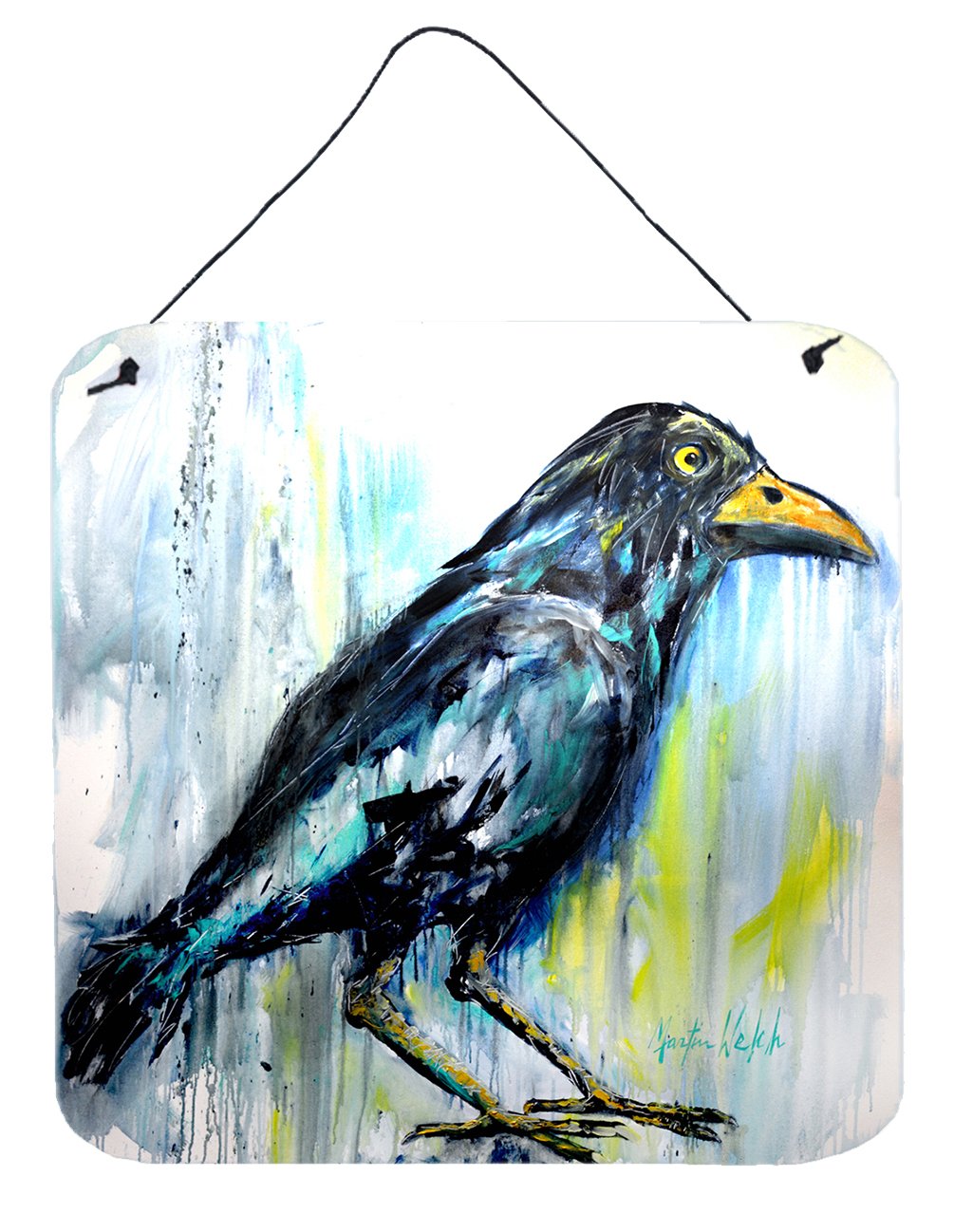 Burnt Corn Raven Wall or Door Hanging Prints MW1318DS66 by Caroline's Treasures