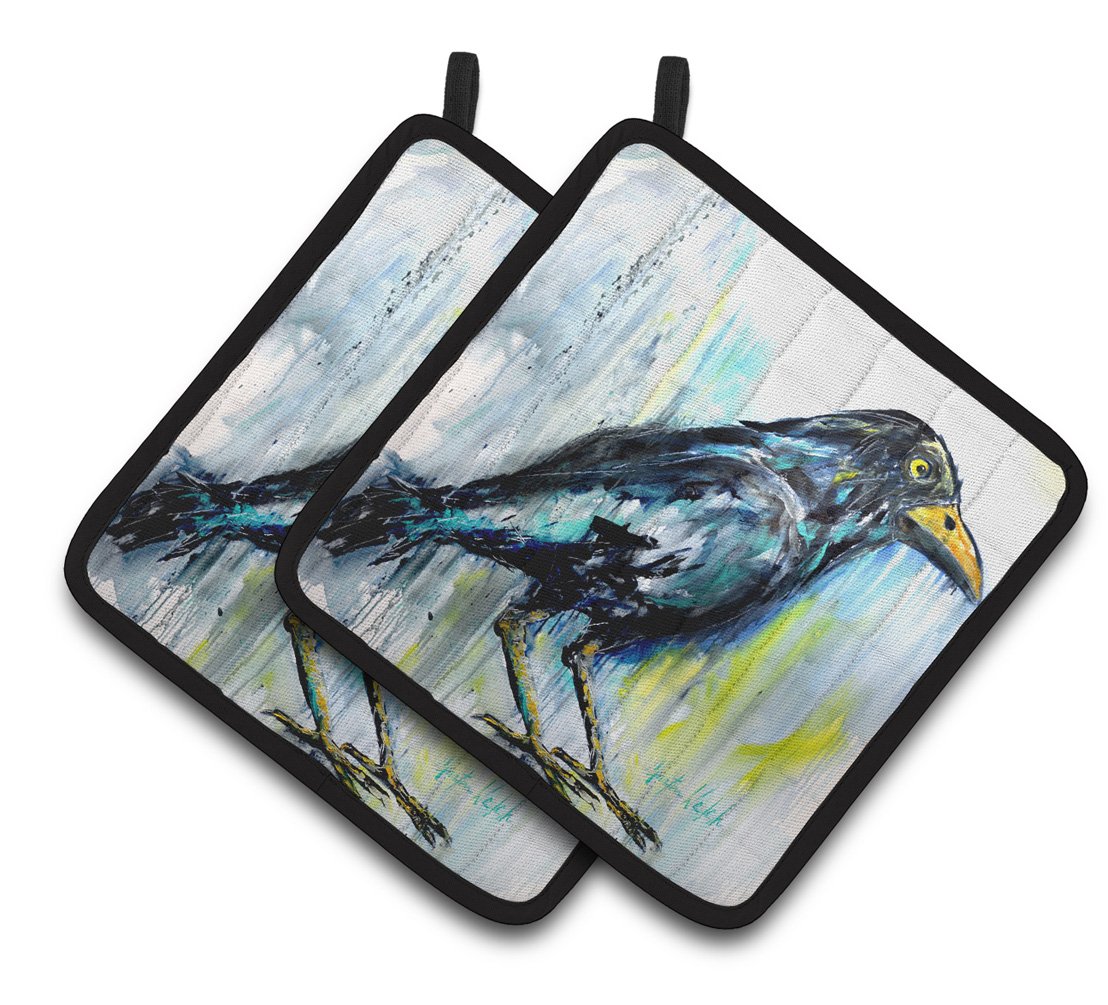 Burnt Corn Raven Pair of Pot Holders MW1318PTHD by Caroline's Treasures