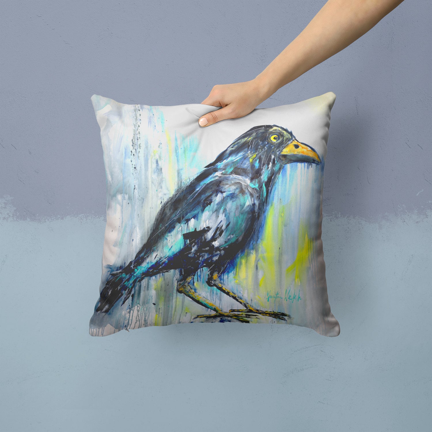 Burnt Corn Raven Fabric Decorative Pillow MW1318PW1414 - the-store.com