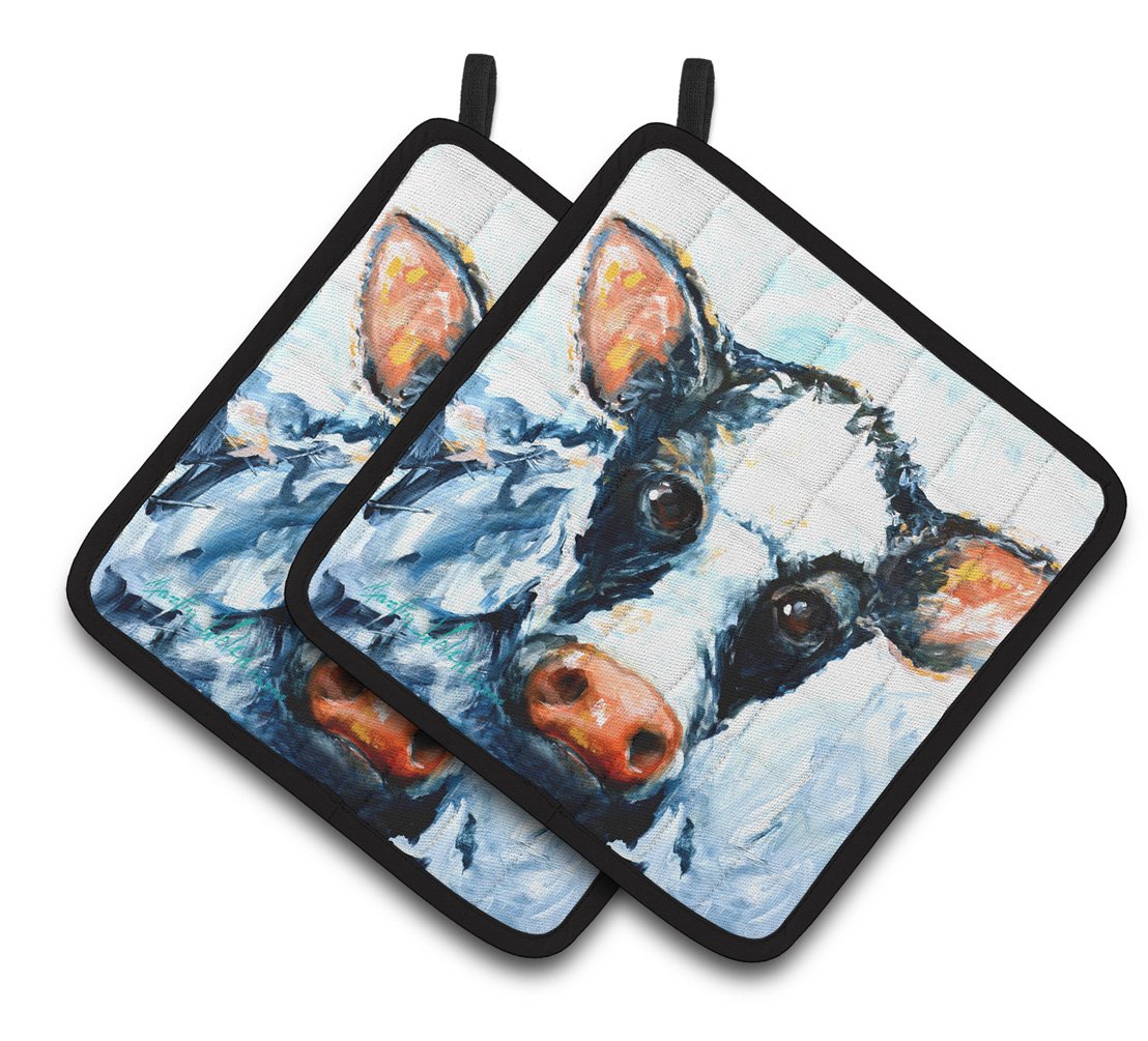 Cow Lick Pair of Pot Holders MW1320PTHD by Caroline's Treasures