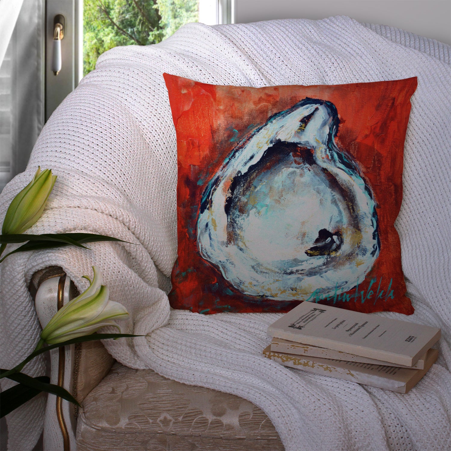 Char Broiled Oyster Fabric Decorative Pillow MW1321PW1414 - the-store.com