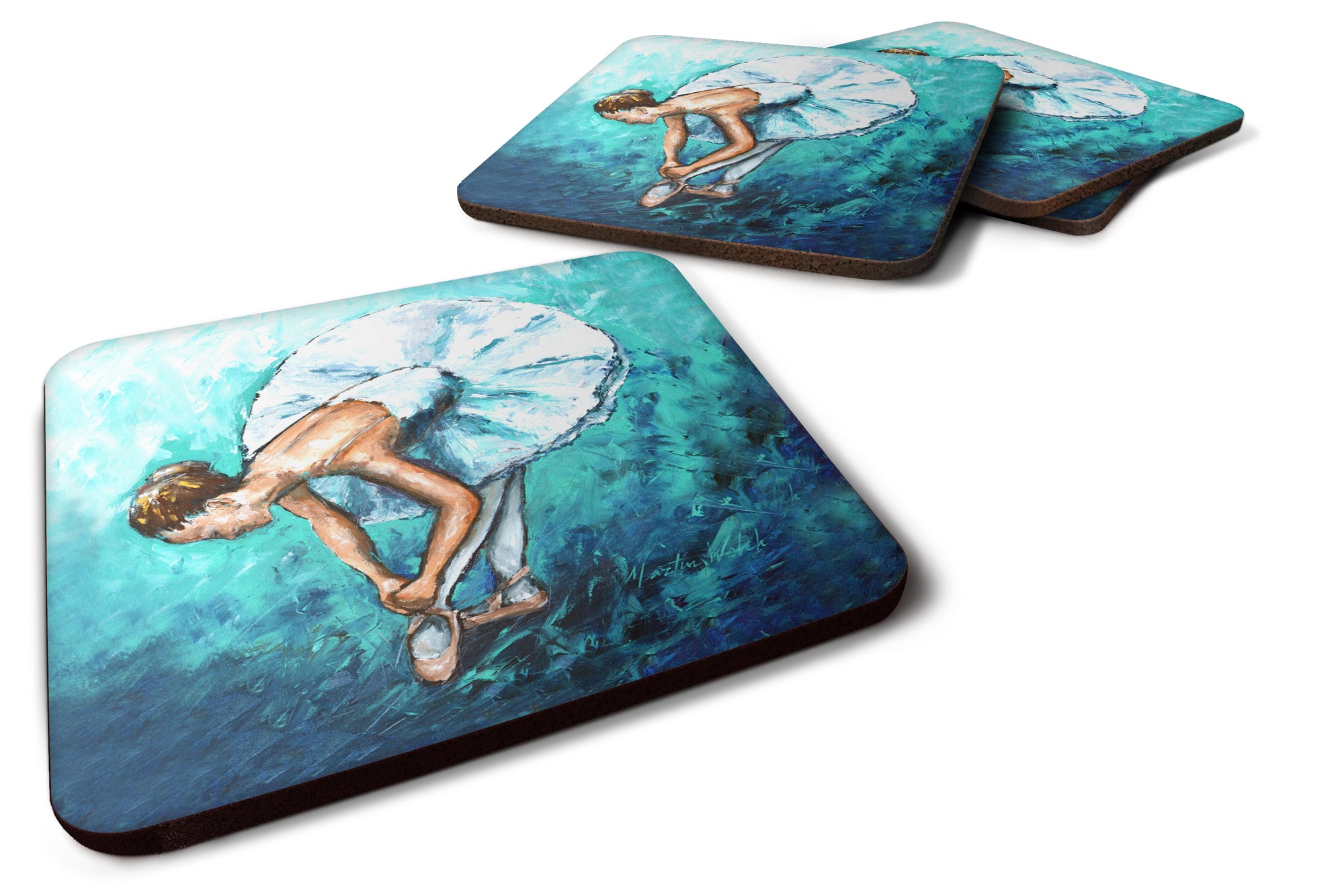 Ballet Early Pratice Foam Coaster Set of 4 MW1325FC - the-store.com