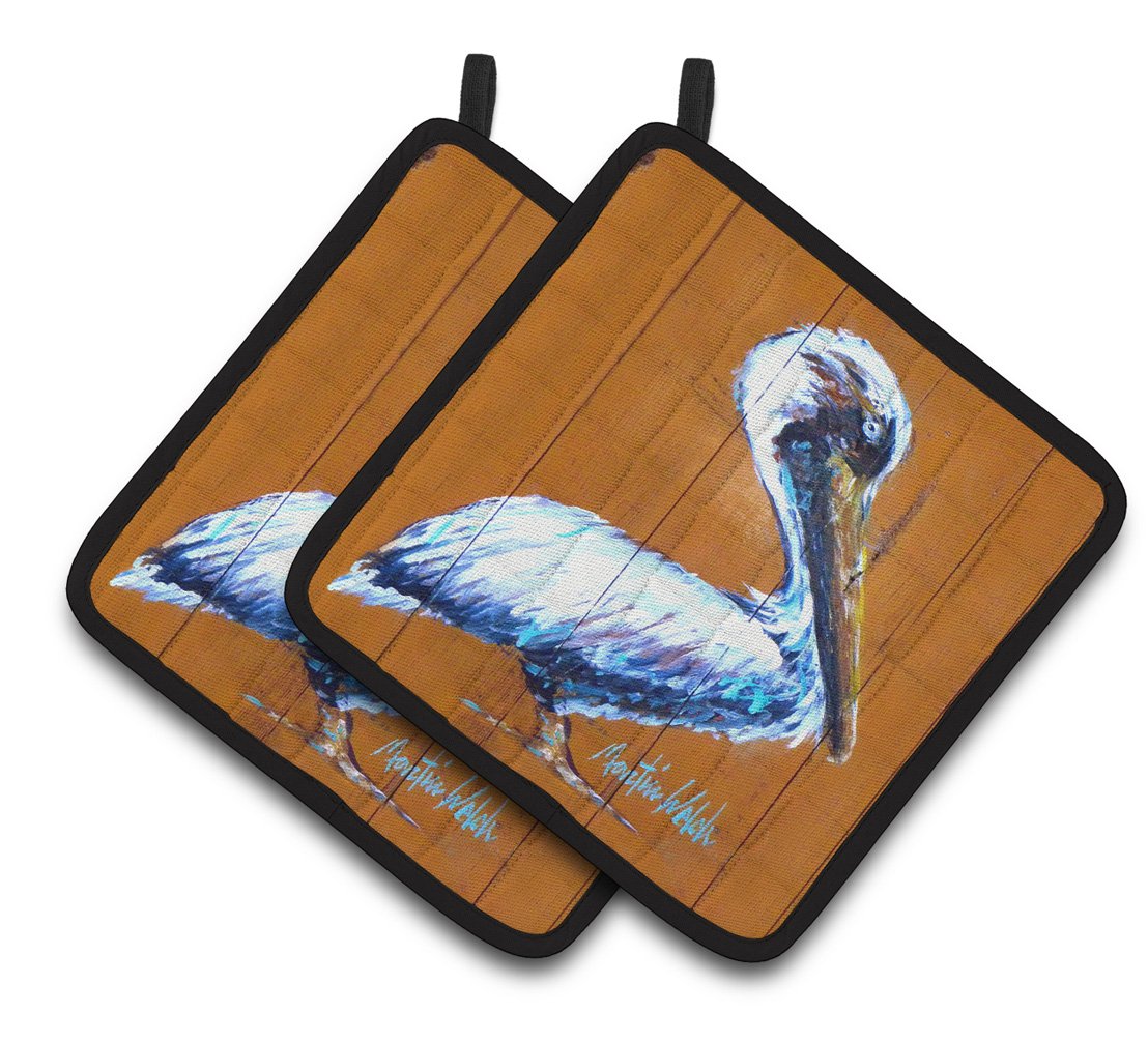 Pelican Hangin In Pair of Pot Holders MW1330PTHD by Caroline's Treasures