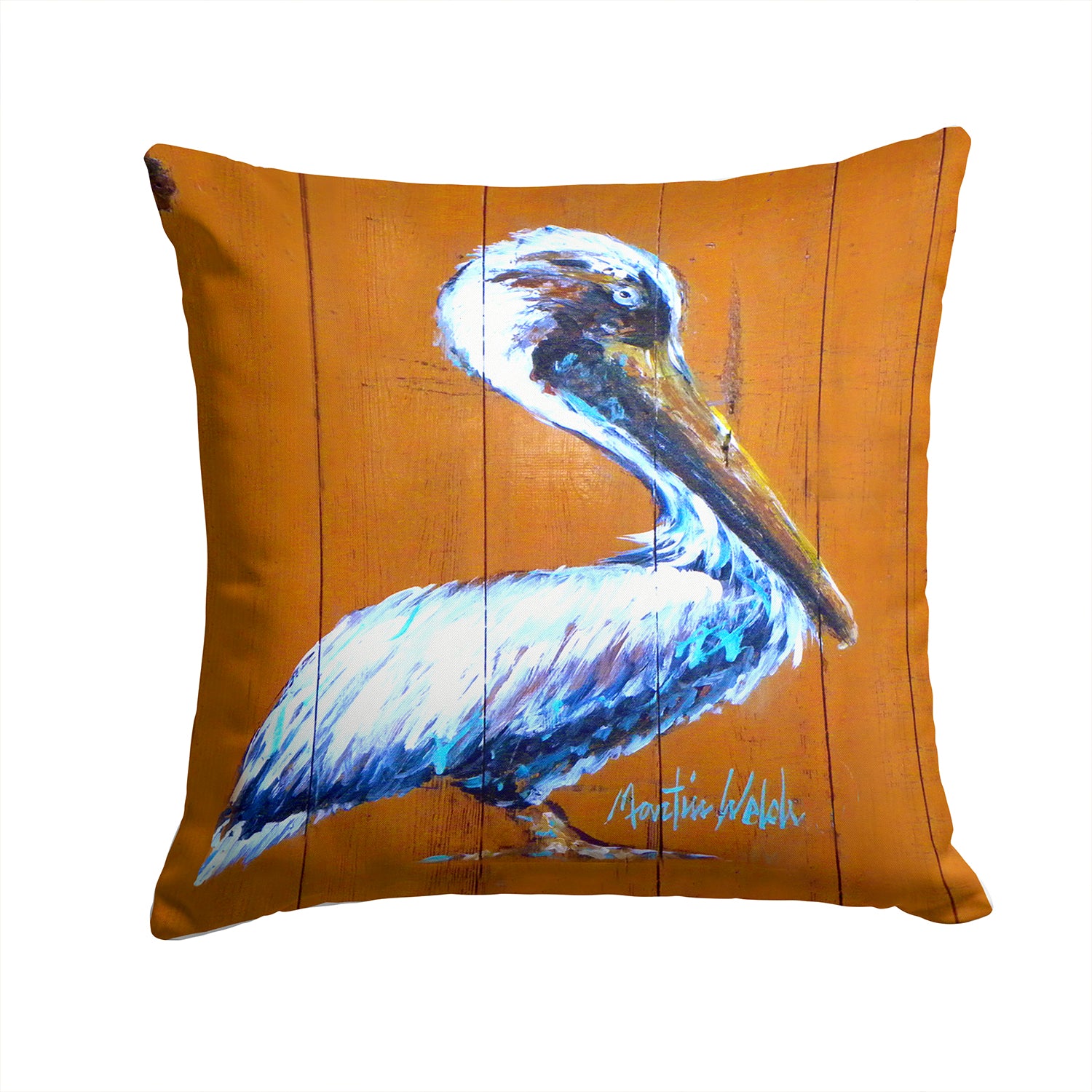 Pelican Hangin In Fabric Decorative Pillow MW1330PW1414 - the-store.com